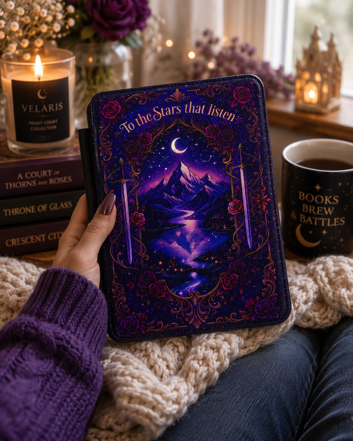 Carry Velaris With You Night Court Inspired Starlit Kindle Case, Paperwhite & Colorsoft