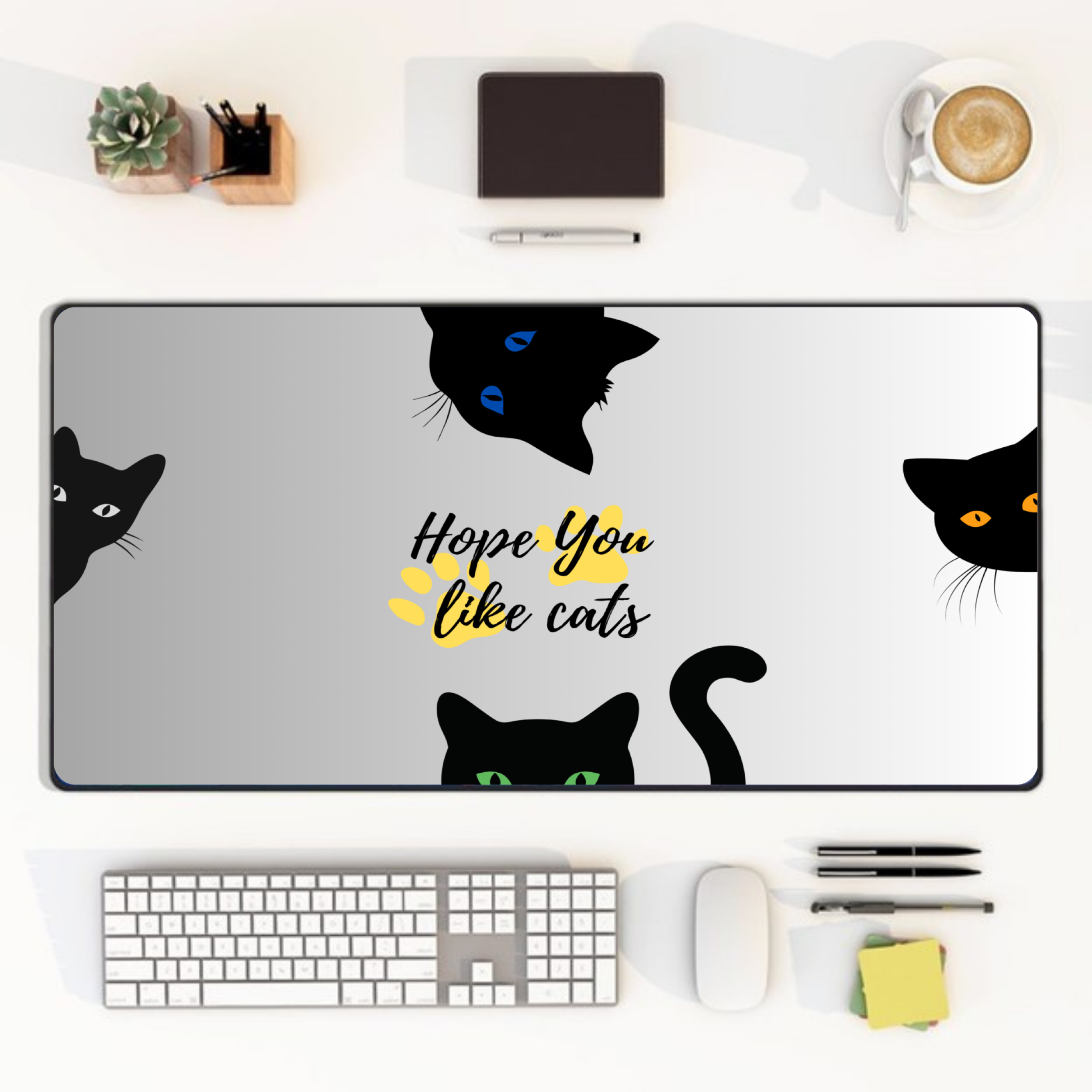 cat lovers desk mat for office