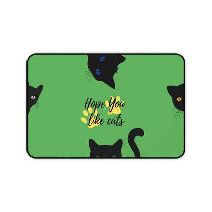 oversized green gaming mouse pad for cat lovers home office