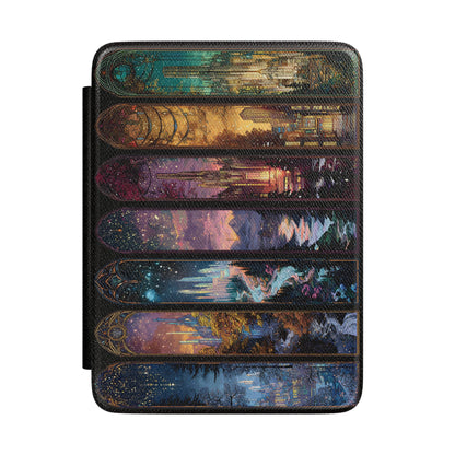 Scenes of Throne of Glass Kindle Case Paperwhite Colorsoft | Romantasy Stained-Glass Fantasy Cover
