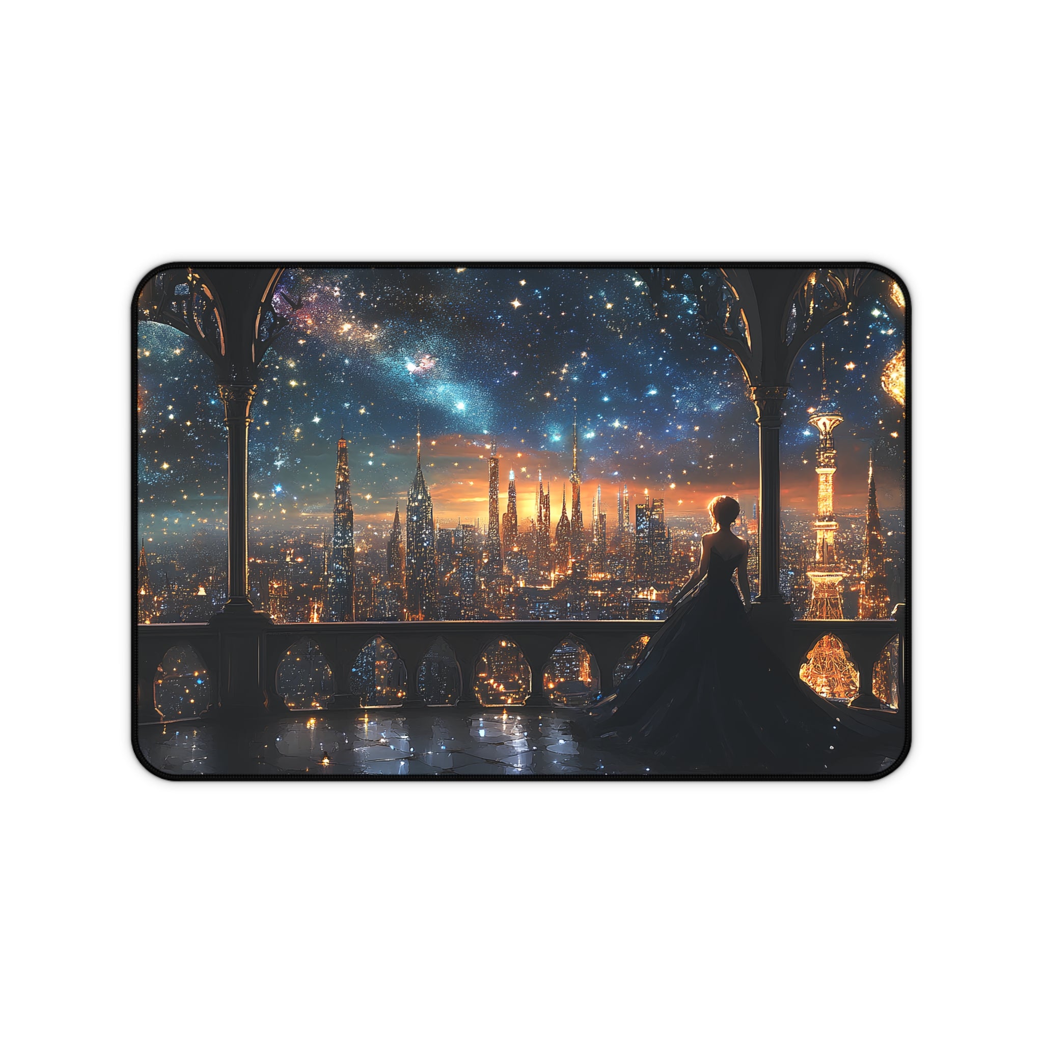 Velaris-inspired nightscape desk mat fandom merch