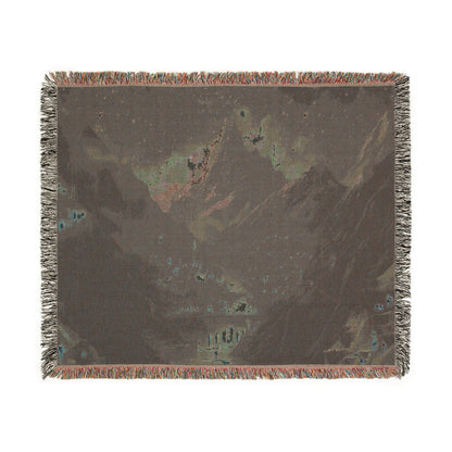 Galaxy woven tapestry blanket for reading nook and bookish fantasy décor