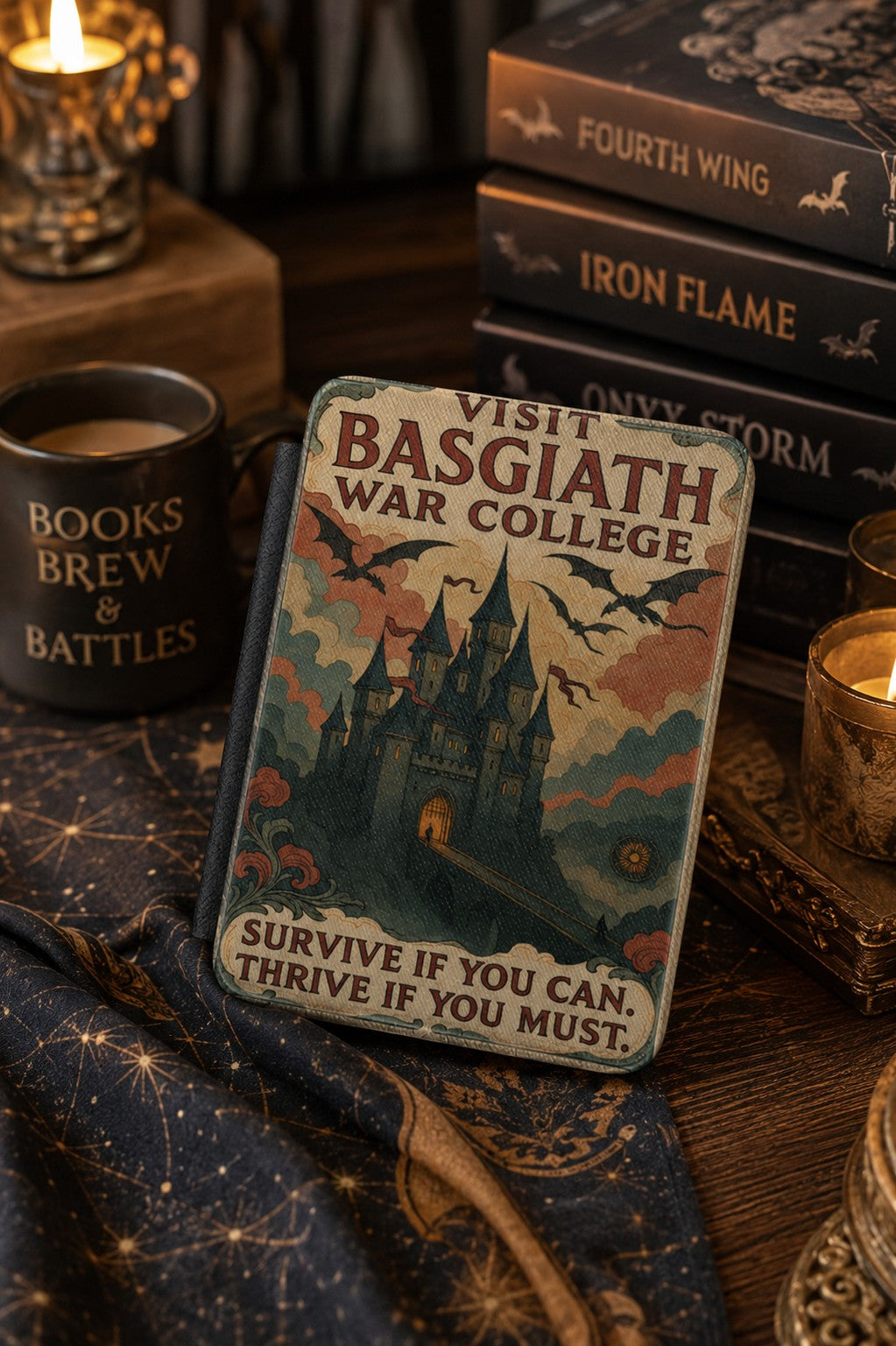 Dragon Rider Kindle Paperwhite Colorsoft Case - Fourth Wing Basgiath War College Wing Leader Case