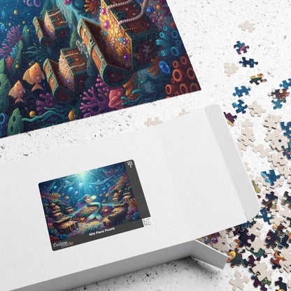 Mermaid’s Treasure Fantasy Jigsaw Puzzle | Legends of the Deep Ocean Art Gift for Adults & Dreamers