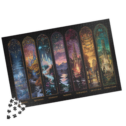 Scenes of Throne of Glass Fantasy Jigsaw Puzzle | Magical Cities Puzzle Gift