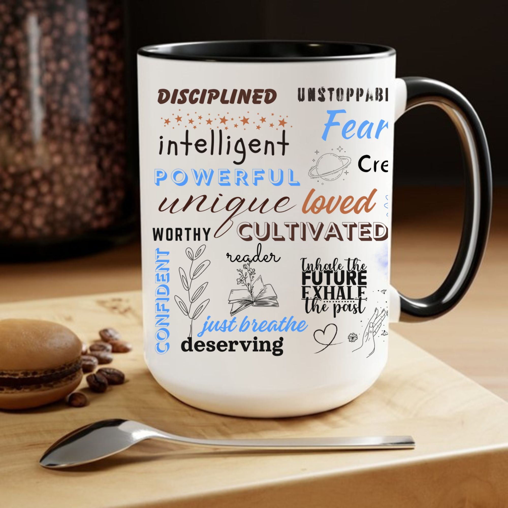 11 & 15oz Affirmation Mug for Women | Inspirational Self-Love Coffee Cup Gift for Daily Confidence