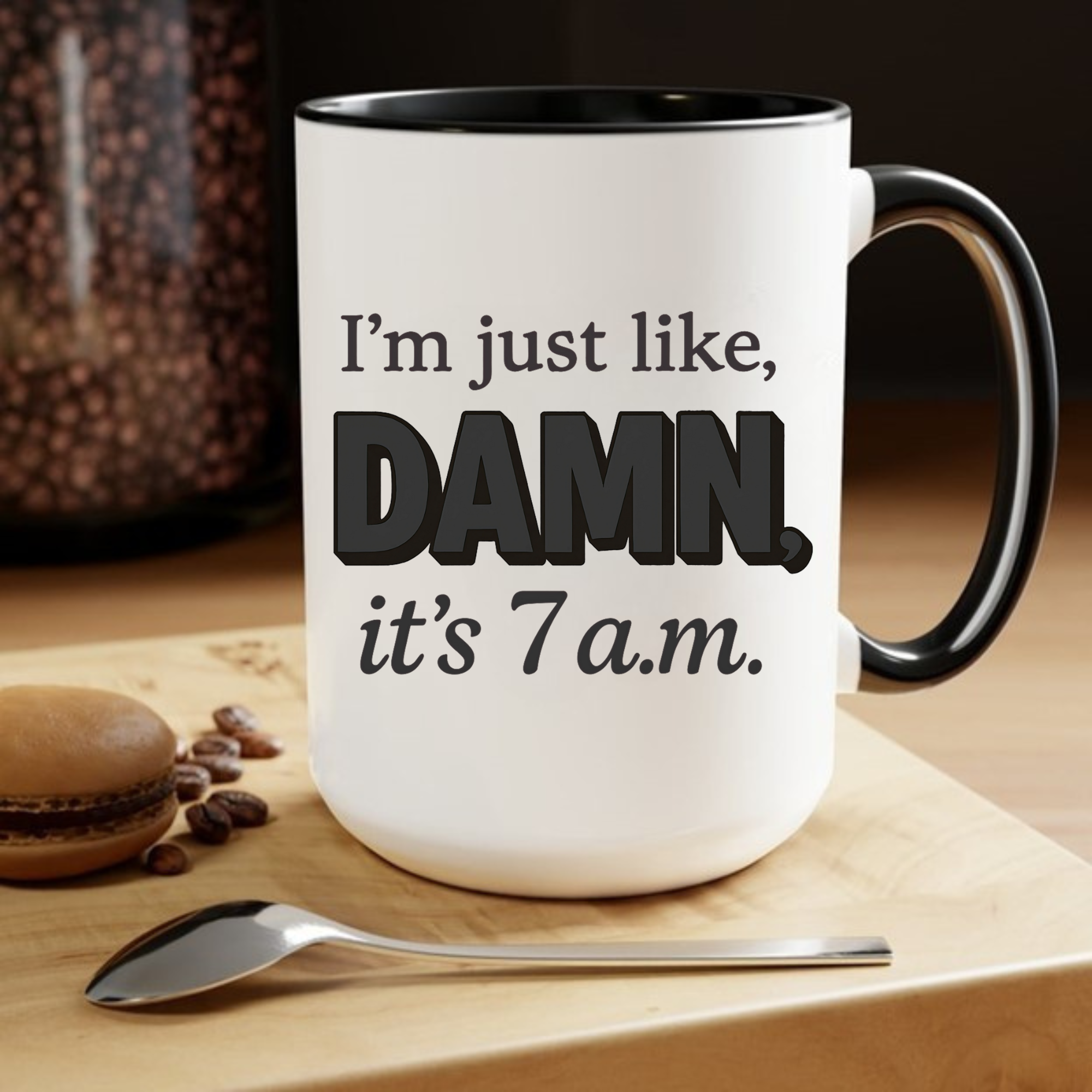 DAMN It’s 7am 15oz Mug | Funny Swiftie Gift for Her | Pop Culture Coffee Cup for Tired Moms & Besties