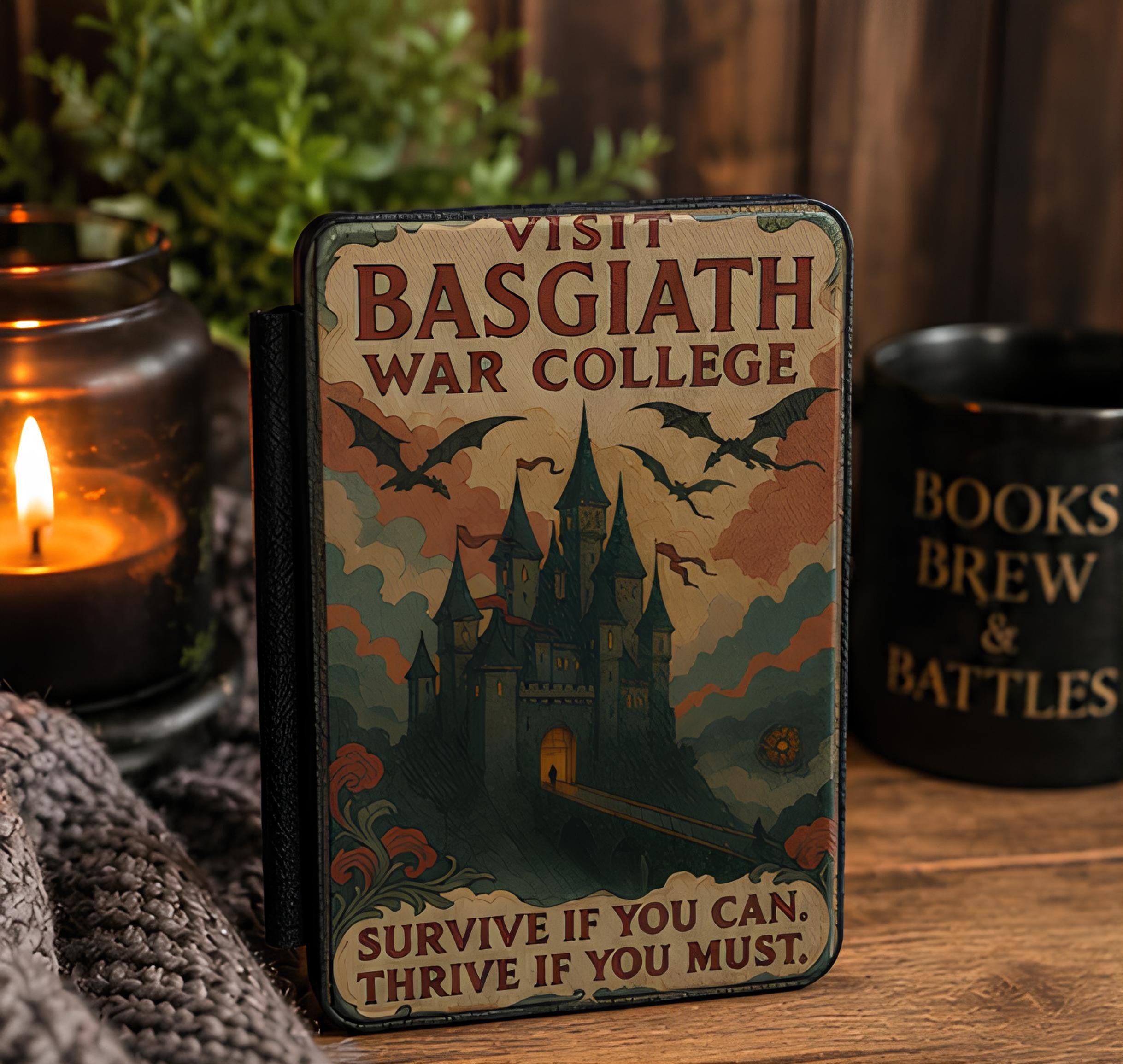 Dragon Rider Kindle Paperwhite Colorsoft Case - Fourth Wing Basgiath War College Wing Leader Case