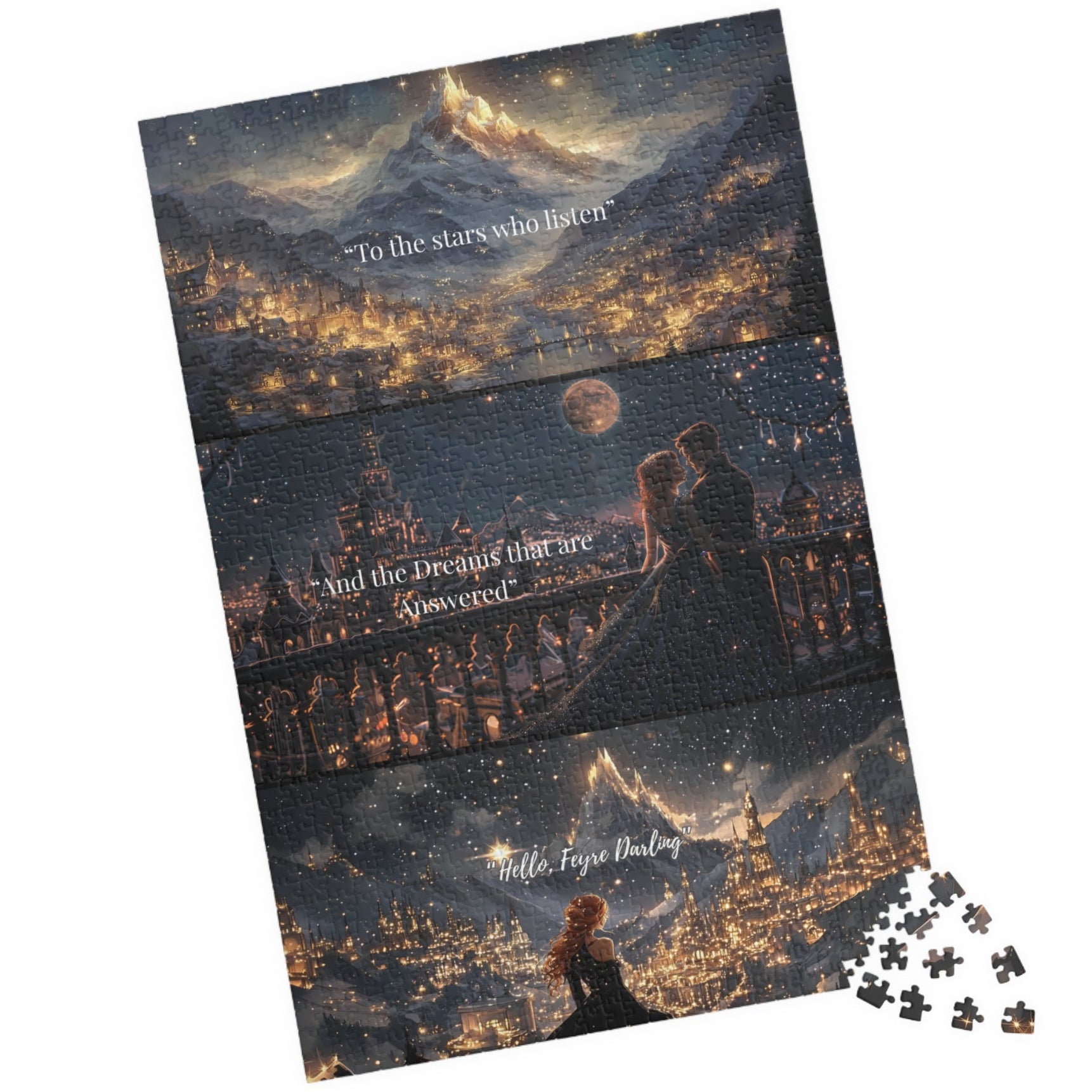 ACOTAR Velaris Puzzle To the Stars, Dreams Answered, Hello Feyre Darling Fantasy Book Lover Gift