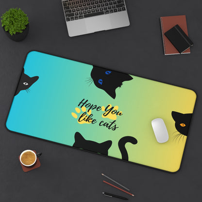 colorful oversized desk mat gift for cat moms