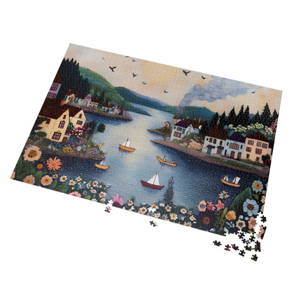 William Morris Floral Lakeside Puzzle Cozy Vintage Jigsaw Gift for Her | 500–1000 Piece Relaxing Art