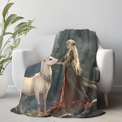 Enchanted Forest Blanket | Cozy Fairytale Throw for Book Lovers & Reading Nooks