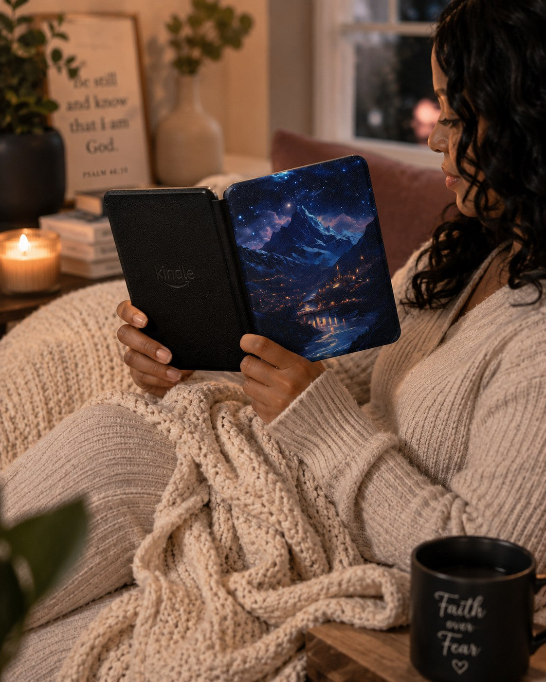 ACOTAR Ramiel Kindle Paperwhite Colorsoft Case, Velaris Starry Mountain Night Court Cover