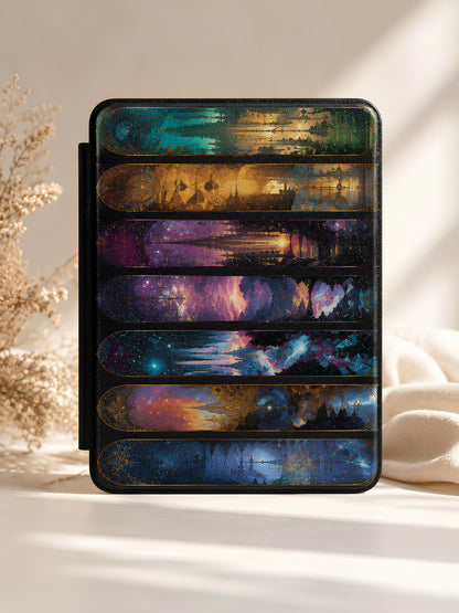 Scenes of Throne of Glass Kindle Case Paperwhite Colorsoft | Romantasy Stained-Glass Fantasy Cover