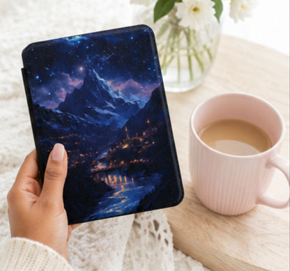 ACOTAR Ramiel Kindle Paperwhite Colorsoft Case, Velaris Starry Mountain Night Court Cover