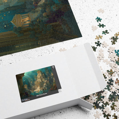 The Lost City of Atlantis Jigsaw Puzzle | Ocean Fantasy Art, Coral Reef & Underwater City Puzzle Gift