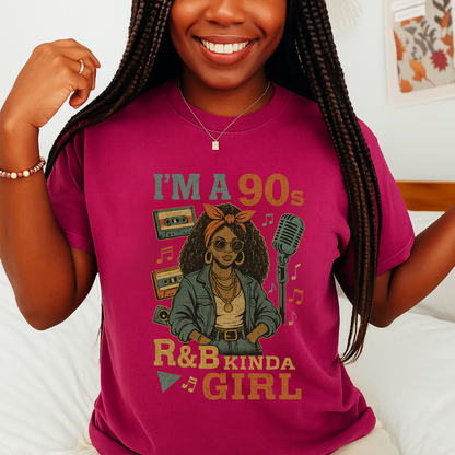 Vintage R&B music lover shirt with cassette and microphone graphic