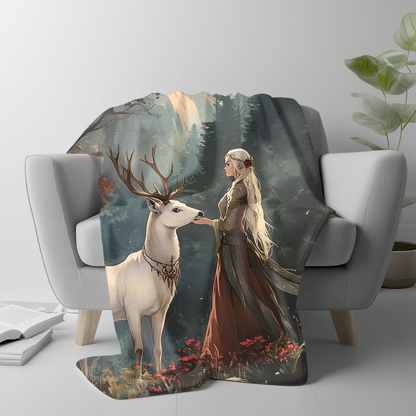 Enchanted Forest Blanket | Cozy Fairytale Throw for Book Lovers & Reading Nooks