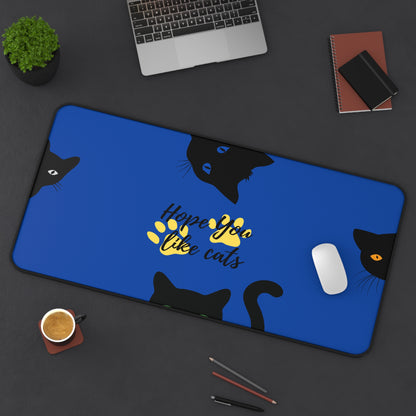 kawaii cat lovers desk mat in oversized format