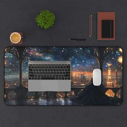 Fantasy cityscape mouse pad gift for book lovers