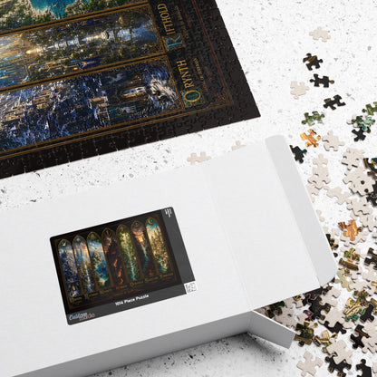 Throne of Glass Fantasy Cities Puzzle | Cozy Bookish Decor Gift for Readers