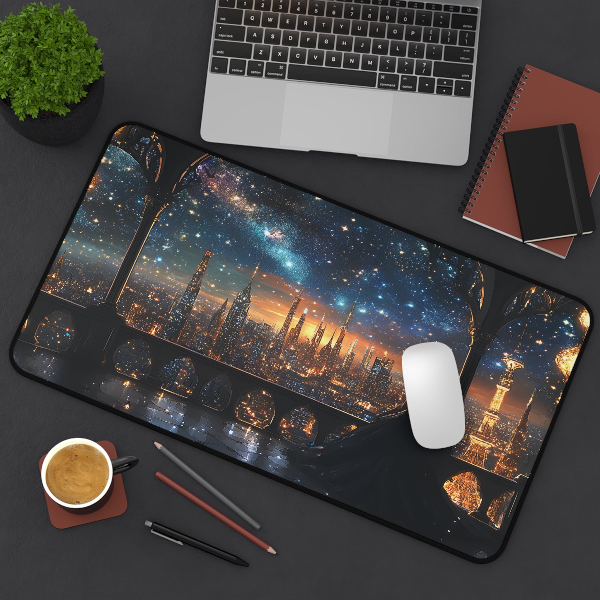 Starry nightscape mouse pad for readers and gamers