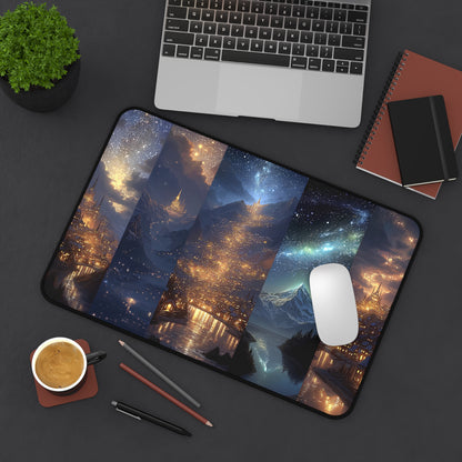 Scenes of Velaris Desk Mat | Fantasy Starry City Nightscape Gaming Mouse Pad Bookish Desk Decor