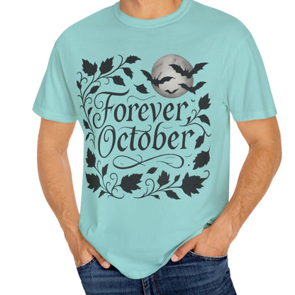 Forever October Comfort Colors Tee Cozy Gothic Fall Shirt for Halloween Lovers & Autumn Vibes