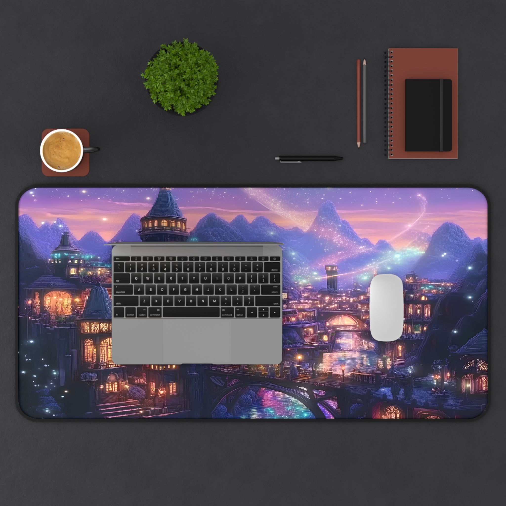 colorful fantasy rainbow mouse pad for gamers and digital artists