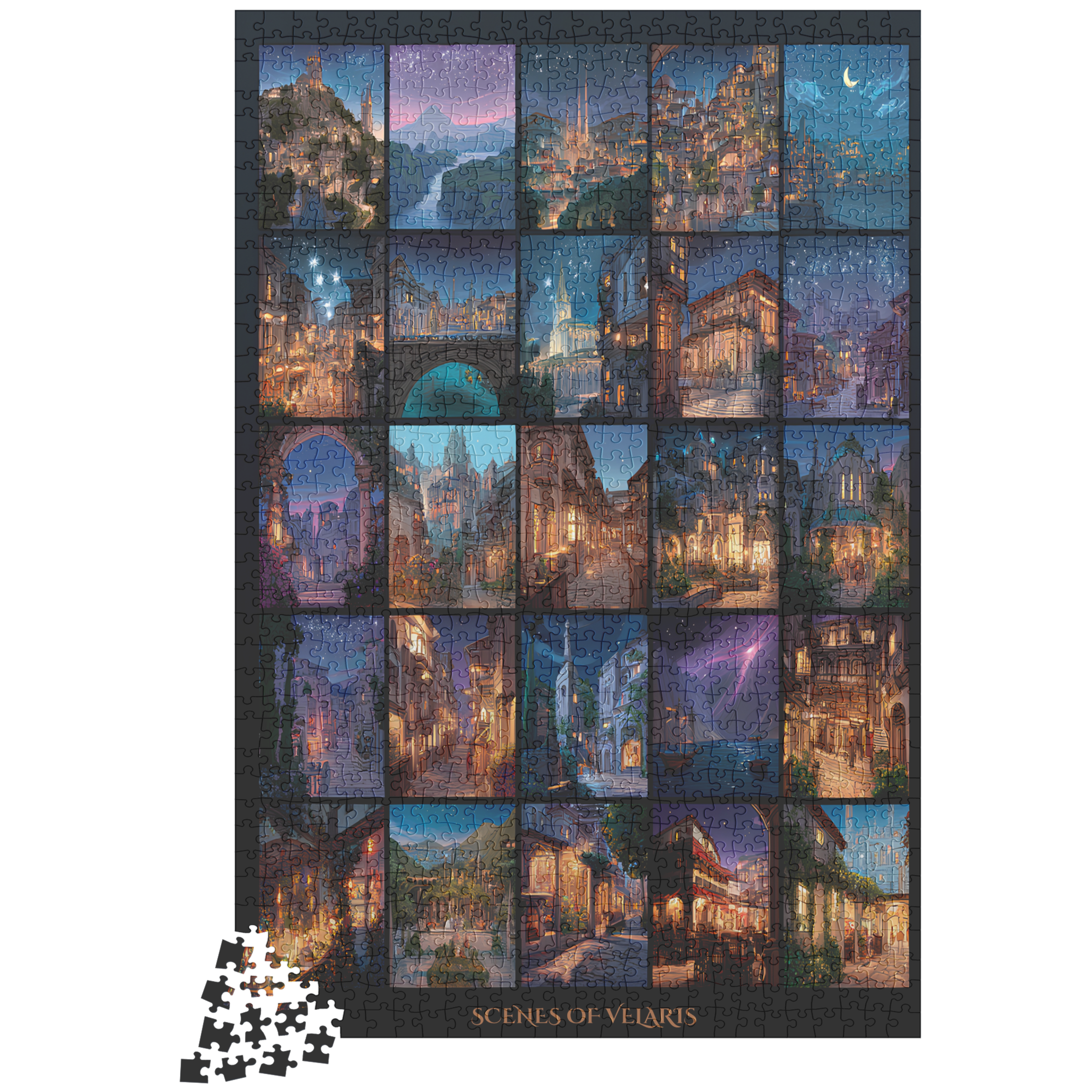 relaxing puzzle under $50 for women, collector edition city of stars jigsaw, mindful hobby puzzle for creative minds
