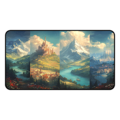 booktok fantasy desk setup mouse pad, fantasy inspired mouse pad for writers and dreamers