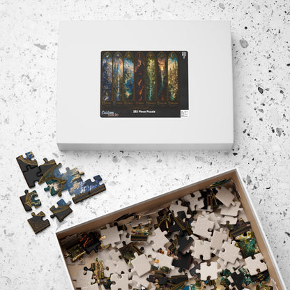 Throne of Glass Fantasy Cities Puzzle | Cozy Bookish Decor Gift for Readers