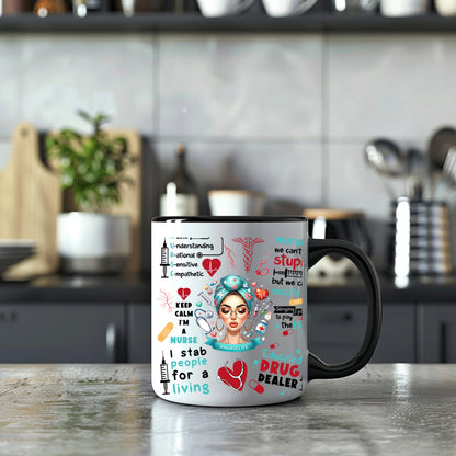 Funny Nurse Life Coffee Mug for RN LPN CNA – Medical Humor Gift for Work, School, or Graduation