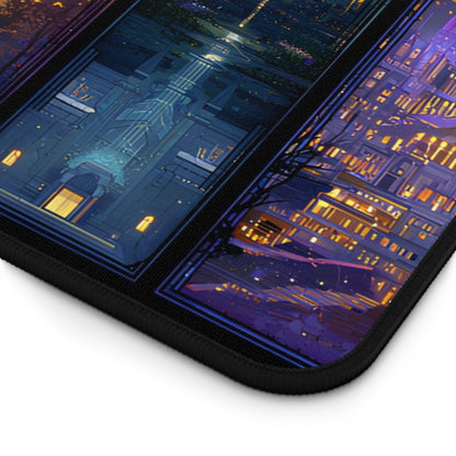 Scenes of Velaris desk mat for ACOTAR fans, Night Court fantasy mouse pad for readers, ACOTAR inspired book lover desk mat