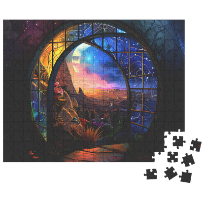immersive celestial fantasy jigsaw puzzle on white background