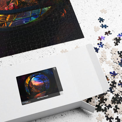galaxy sunset fantasy puzzle completed and displayed