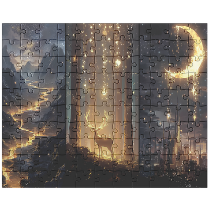 Enchanted night sky jigsaw puzzle in black gift box, inspired by ACOTAR, Throne of Glass, and Crescent City a magical romantasy puzzle for fans.