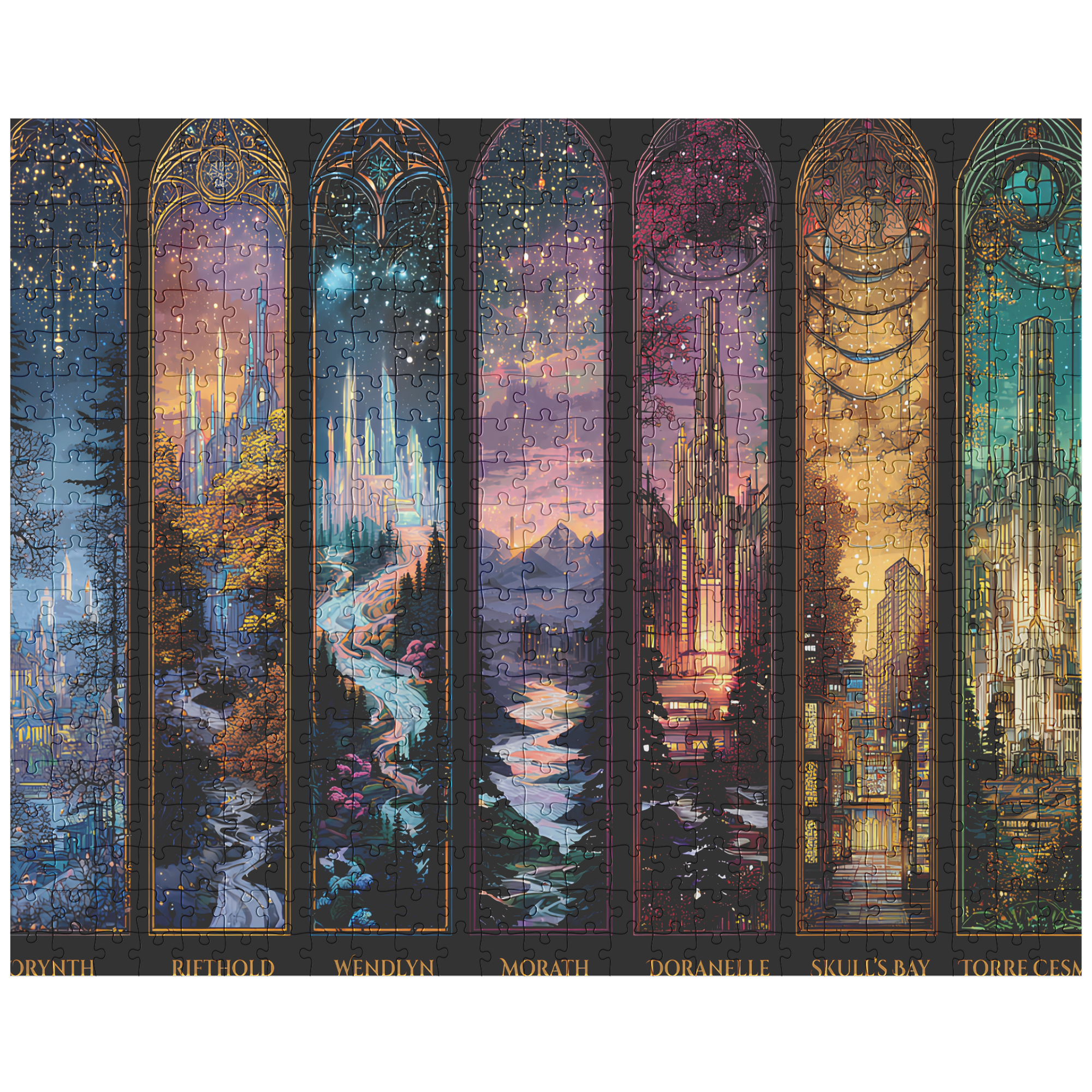 Decorative fandom puzzle collectible for fantasy décor,
Throne of Glass book lover puzzle gift for adults,