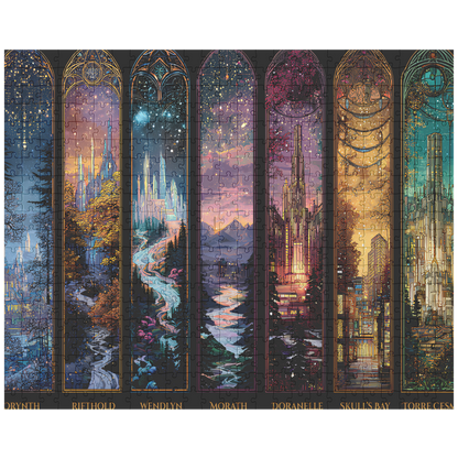Decorative fandom puzzle collectible for fantasy décor,
Throne of Glass book lover puzzle gift for adults,