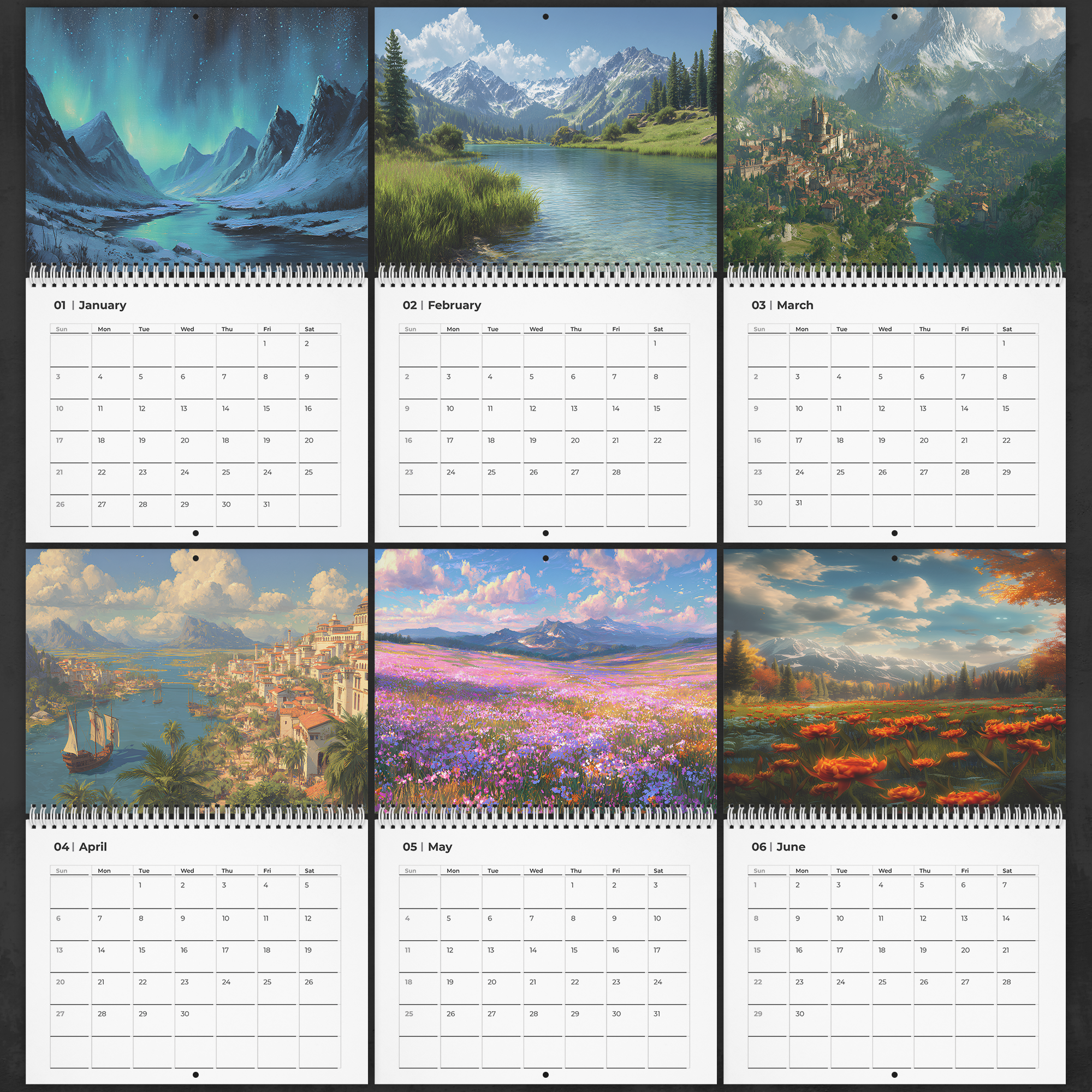 Scenes_of_Terrasen_Calendar_Pages_1-6_-_Small_Mockup.png