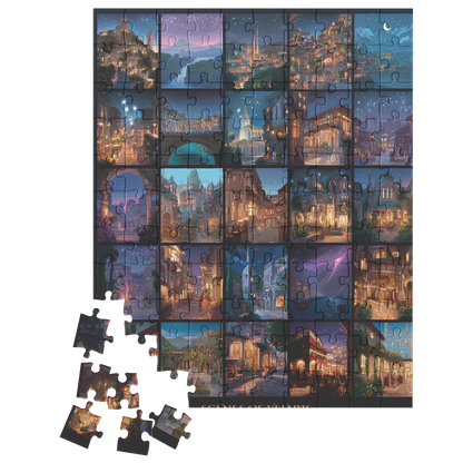 gift ready puzzle for bookish collectors, premium fantasy puzzle for adults, vibrant starlight art puzzle for readers