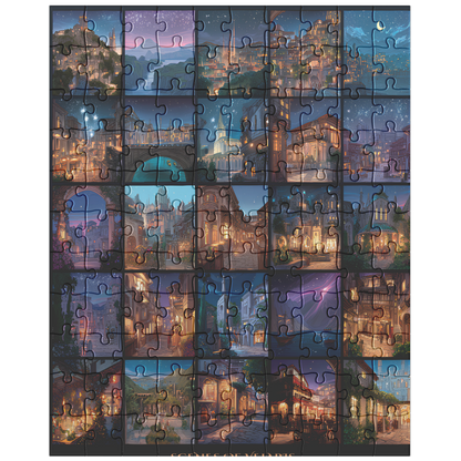 high quality chipboard puzzle with gloss finish, fantasy inspired art jigsaw gift