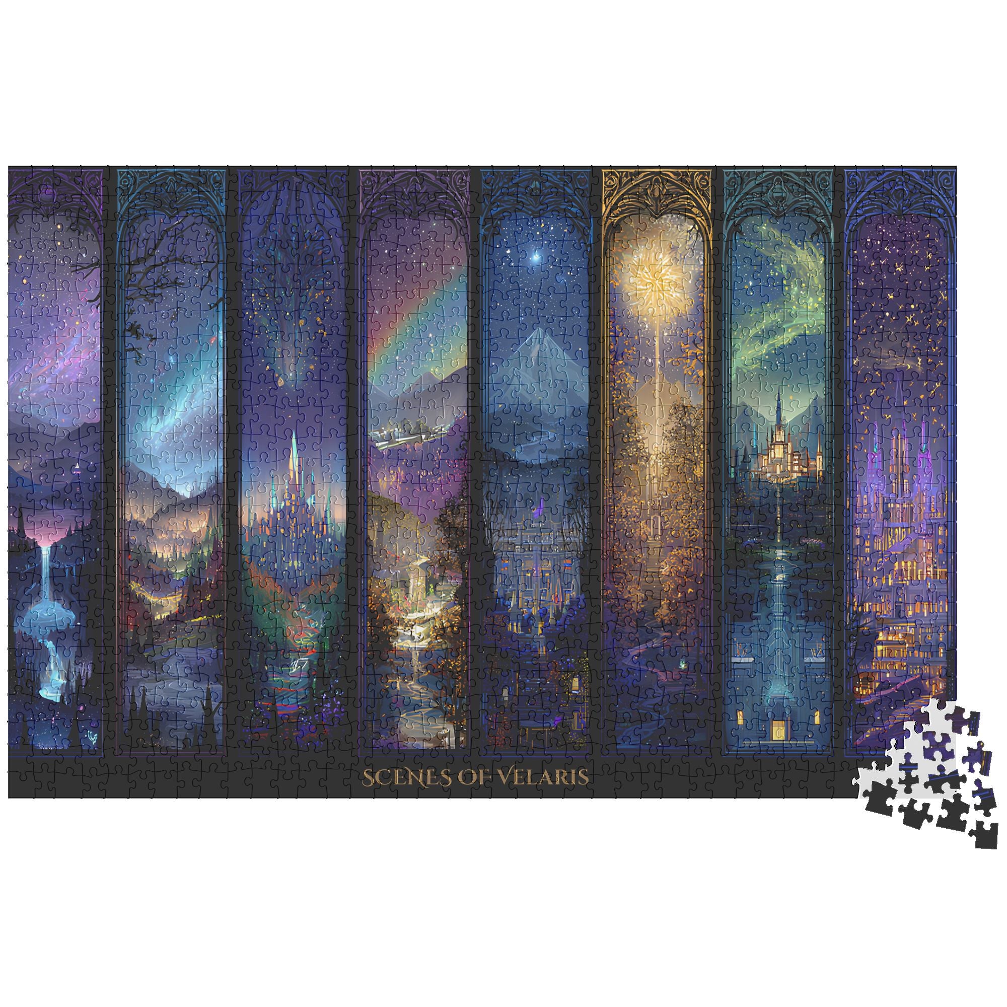 Scenes of Velaris Fantasy Puzzle | Magical City of Starlight Jigsaw | Cozy Book Lover Gift & Home Décor