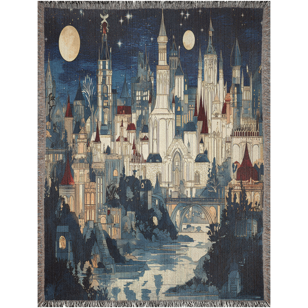 ACOTAR Velaris Night Court Woven Cotton Throw Blanket – Cozy Fantasy Decor