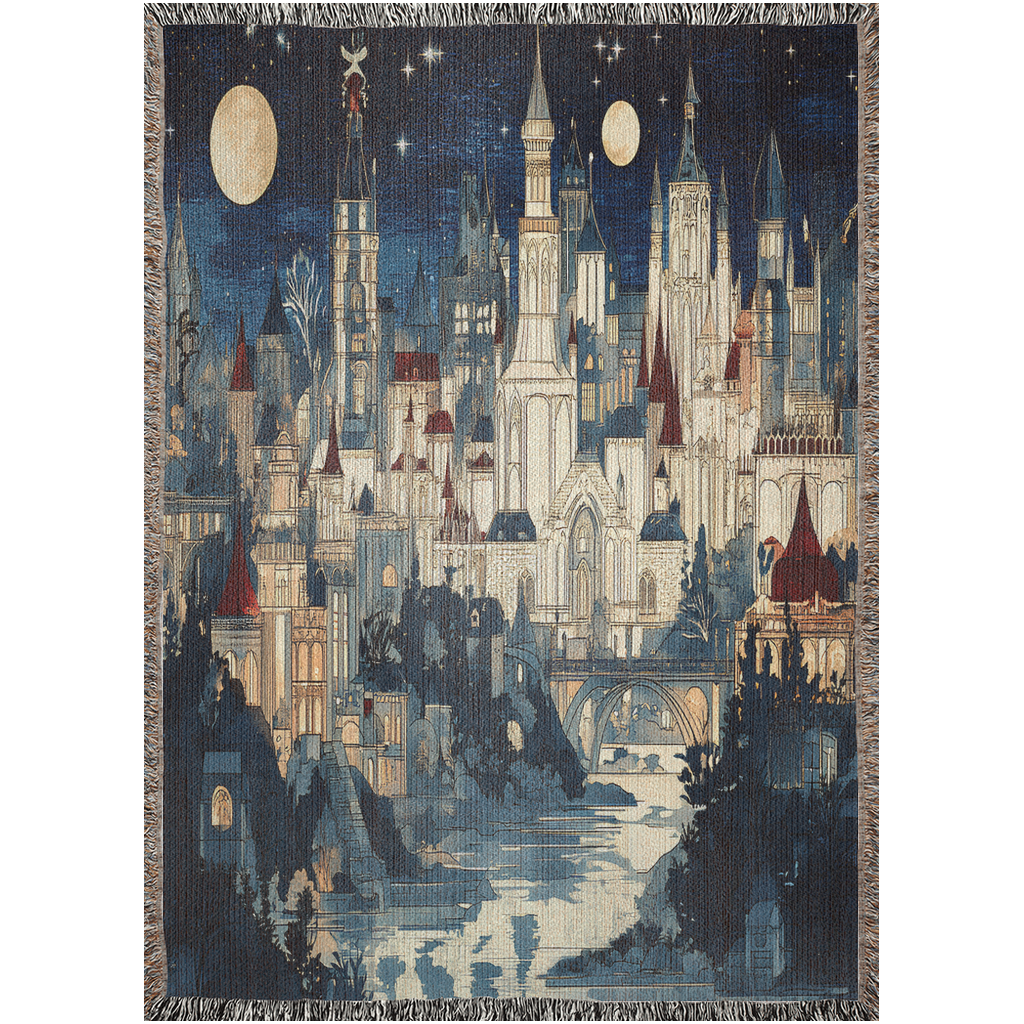 ACOTAR Velaris Night Court Woven Cotton Throw Blanket – Cozy Fantasy Decor
