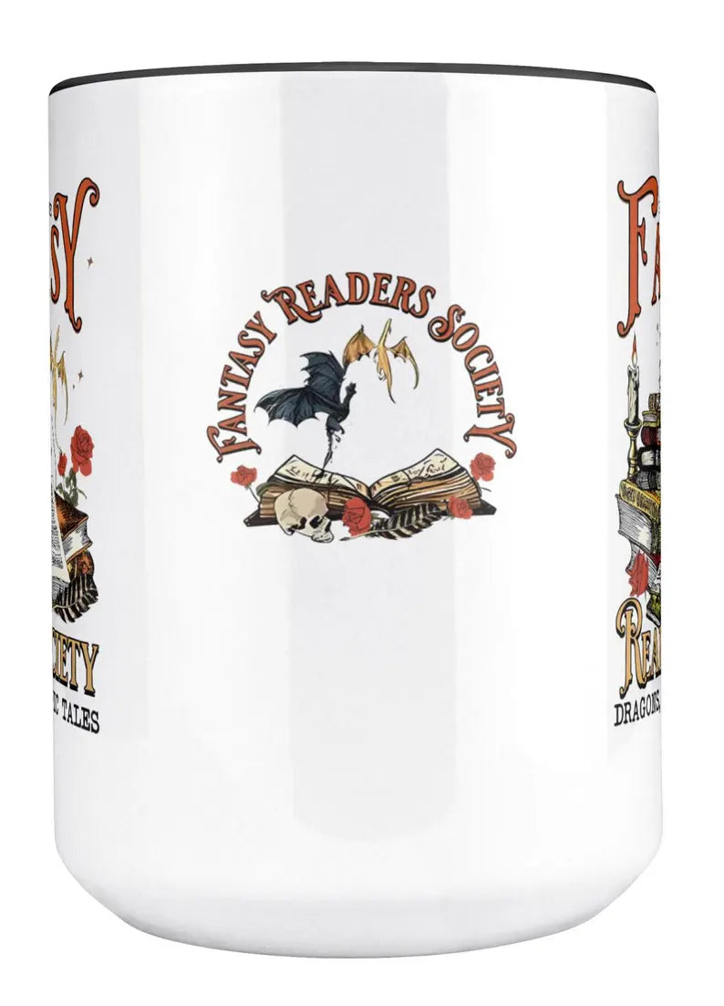 Exclusive 15oz Black Fantasy Mug for Book Lovers & Fantasy Fans