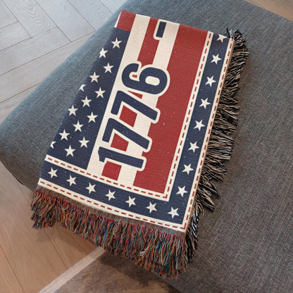 american flag tapestry blanket for living room display, woven cotton american pride blanket celebrating 250 years, usa 250th anniversary american flag throw blanket